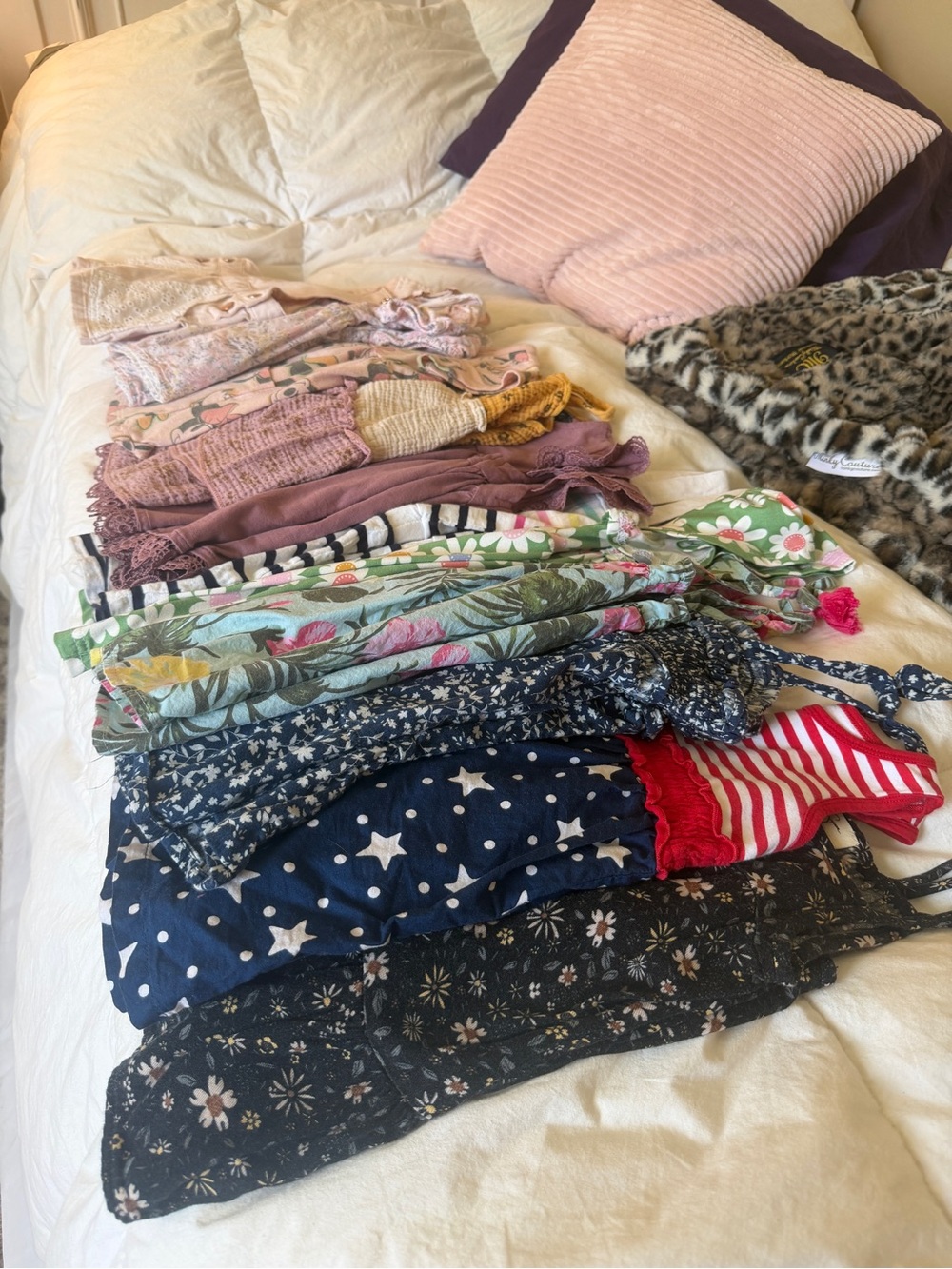 Bundle of 11 Dresses & Jumpers 2T 3T Mixed Prints Summer Cute Florals Tanks - Picture 2 of 15